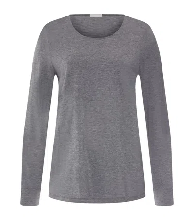 Hanro Natural Elegance T-shirt In Gray