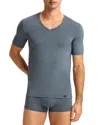 Hanro Natural Function V-neck T-shirt In Blue