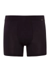 Hanro Natural Function Tencel And Cotton Boxer Brief In Deep Black