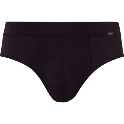 Hanro Natural Function Tencel And Cotton Brief In Deep Black