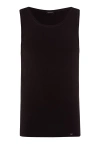 Hanro Natural Function Tencel™ And Cotton Tank Top In Deep Black