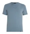Hanro Natural Function V-neck T-shirt In Grey