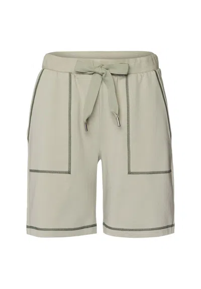 Hanro Natural Living Organic Cotton Drawsting Shorts In Green