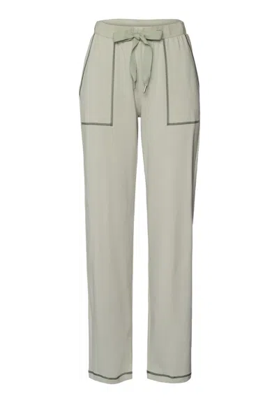 Hanro Natural Living Organic Cotton Drawstring Lounge Pants In Green