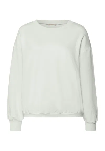 Hanro Natural Living Organic Cotton French Terry Sweatshirt In White