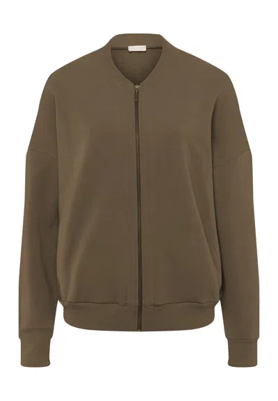 Hanro Natural Living Organic Cotton Jacket In Green