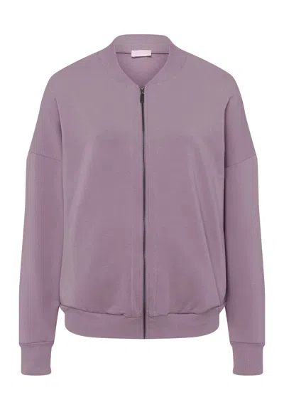 Hanro Natural Living Organic Cotton Jacket In Purple