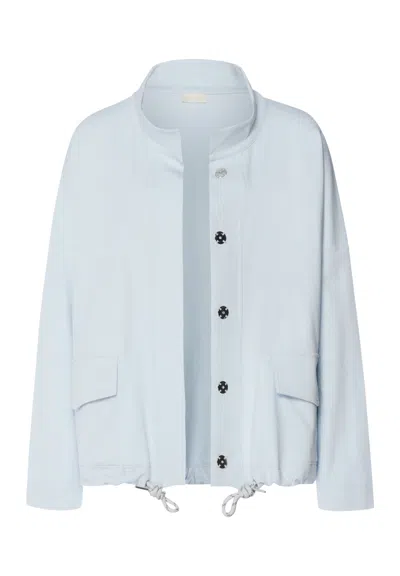 Hanro Natural Living W Organic Cotton Jacket In Blue