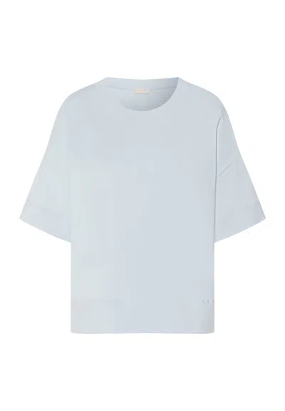 Hanro Natural Living W Organic Cotton Sweatshirt In Blue
