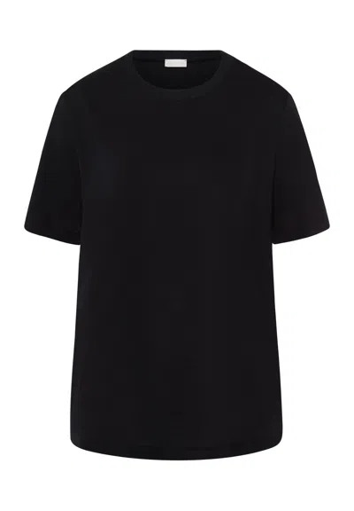 Hanro Natural Shirt Organic Cotton T-shirt In Black