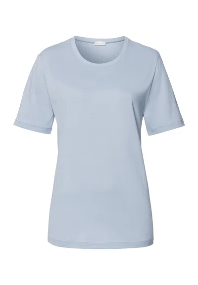 Hanro Natural Shirt Organic Cotton T-shirt In Blue
