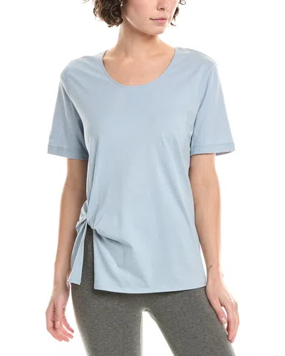 Hanro Natural Shirt Scoop Neck Top In Blue