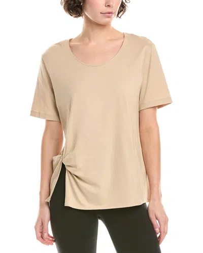 Hanro Natural Shirt Scoop Neck Top In Brown