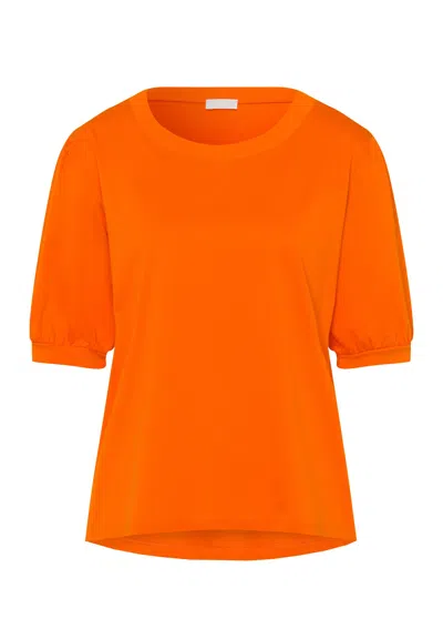 Hanro Natural Shirt Short Sleeve Shirt In Orange