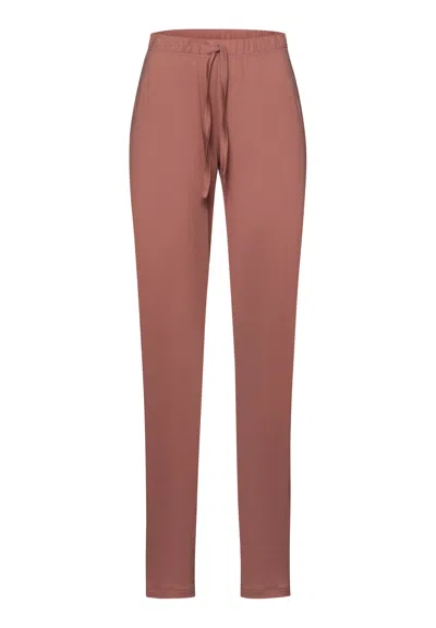 Hanro Natural Wear Drawstring Lounge Pants In Brown