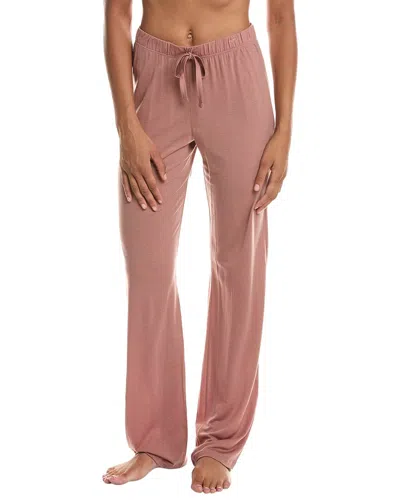 Hanro Natural Wear Drawstring Wool-blend Lounge Pant In Pink