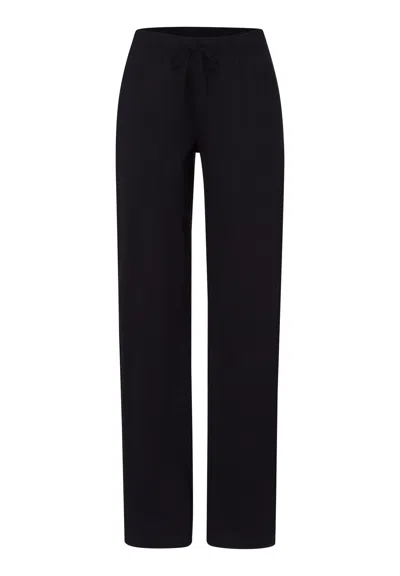 Hanro Natural Wear Organic Cotton Lounge Pants In Black