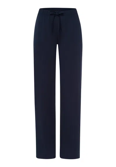 Hanro Natural Wear Organic Cotton Lounge Pants In Blue