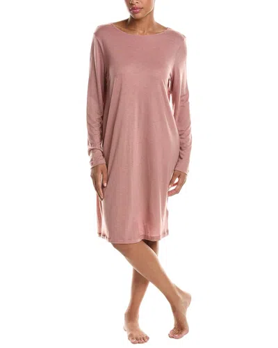 Hanro Natural Wear Round Neck Wool-blend Dress In Blue