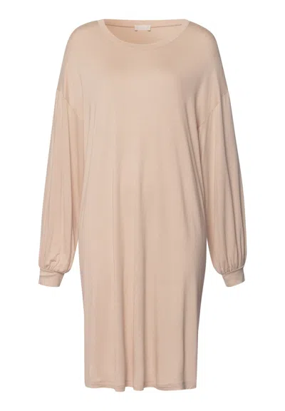 Hanro Natural Wear Tencel™ And Cashmere Soft Dress In Neutral