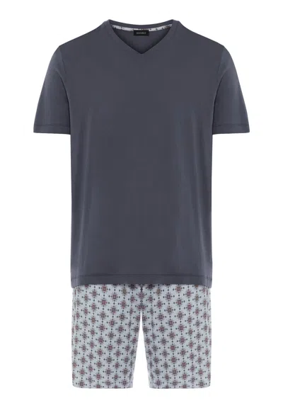 Hanro Night & Day Cotton And Tencel™ V-neck Pajama Set In Celestial Light