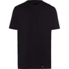 Hanro Night And Day Cotton Crew Neck T-shirt In Black