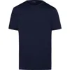 Hanro Night And Day Cotton Crew Neck T-shirt In Black Iris