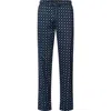 Hanro Night And Day Cotton Drawstring Pajama Pants In Regatta Tie Print