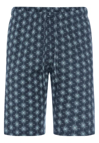 Hanro Night & Day Cotton Drawstring Shorts In Celestial Night