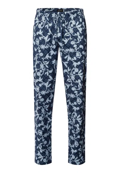 Hanro Night And Day Cotton Pajama Pants In Blue