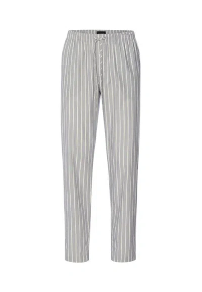 Hanro Night And Day Cotton Woven Pajama Pants In Gray