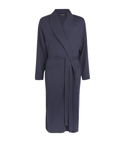 Hanro Night & Day Robe In Navy