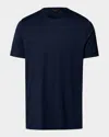 Hanro Night & Day Short-sleeve T-shirt In Deep Navy