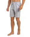 Hanro Cotton Striped Pyjama Shorts In Canvas Stripe