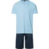 Hanro Cotton Night & Day Pyjama Set In Blue