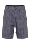 Hanro Night And Day Woven Cotton Shorts In Grey Check