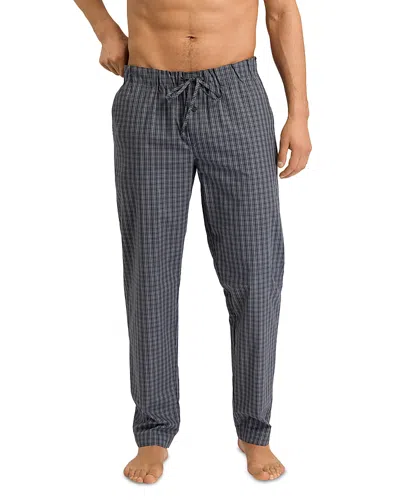 Hanro Night And Day Cotton Woven Pants In Blue