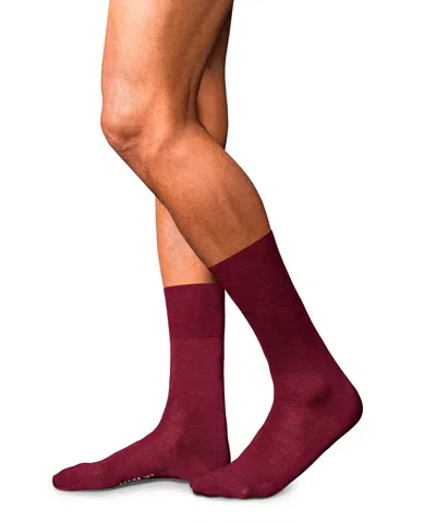 Hanro No. 6 Finest Merino Silk Socks In Burgundy