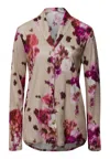 Hanro Olivia Soft Collared Shirt In Multi