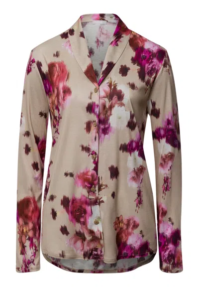 Hanro Olivia Soft Tencel™ Collared Shirt In Multi