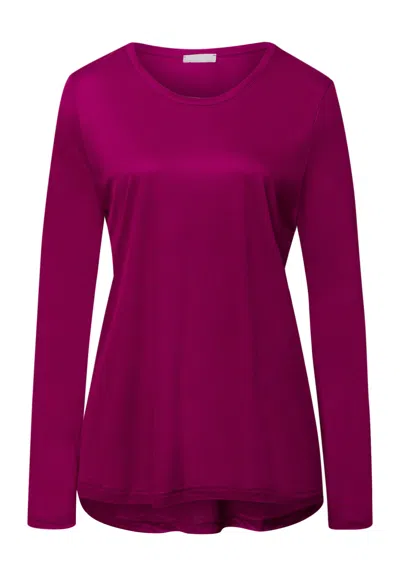 Hanro Olivia Soft Tencel™ Round Neck Top In Pink