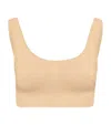 Hanro Padded Touch Feeling Crop Top In Neutral