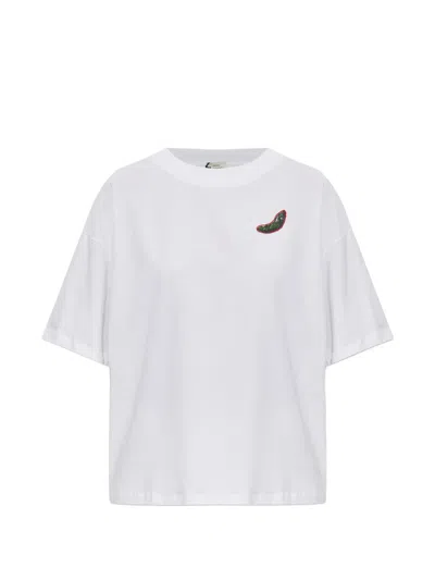 Hanro Patch-detail T-shirt In White