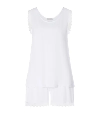 Hanro Pima Cotton Inaya Pyjama Set In White