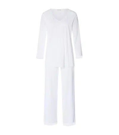 Hanro Pima Cotton Inaya Pyjama Set In White