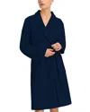 Hanro Plush Wrap Robe In Deep Navy