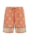 Hanro Printed Drawstring Shorts In Orange