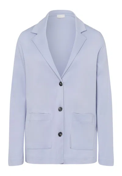 Hanro Pure Comfort Organic Cotton Blazer In Blue