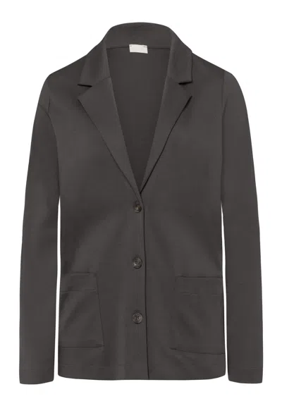 Hanro Pure Comfort Organic Cotton Blazer In Black