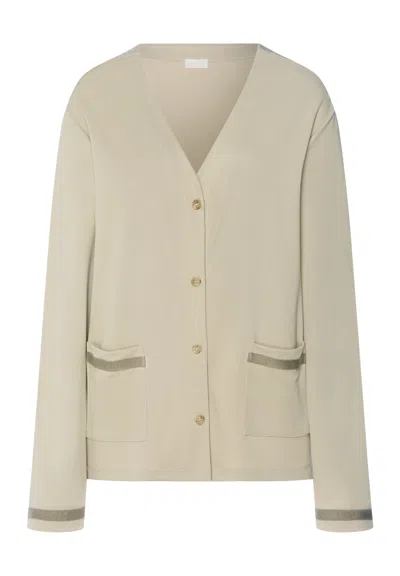 Hanro Pure Comfort Tencel™ Button Front Jacket In Neutral